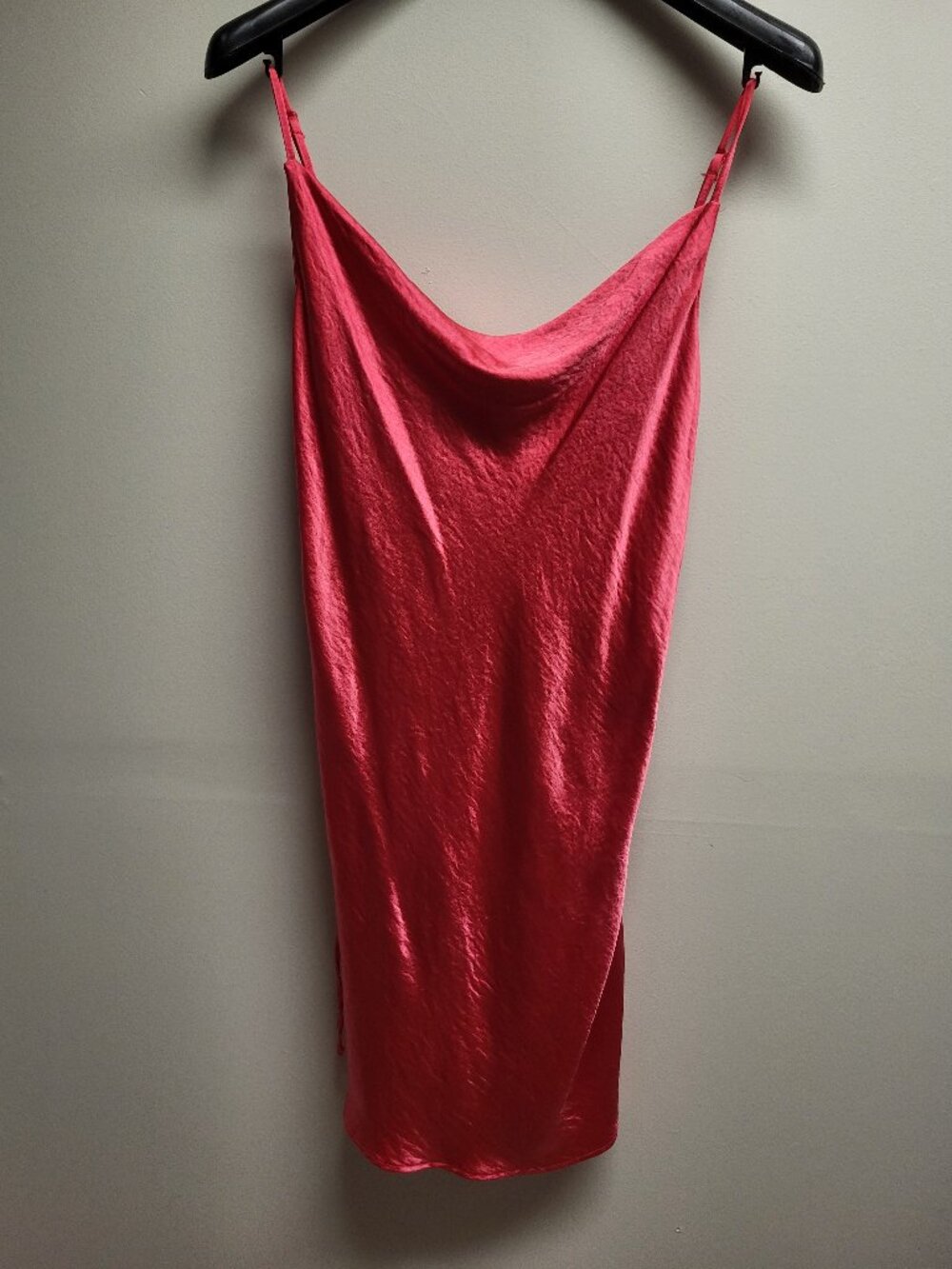 For Justify Womens Pink Slip Dress Cowl Neck Spaghetti Strap Polyester